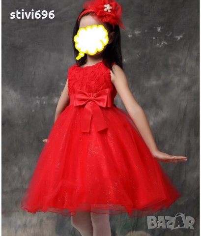 Детска рокля 6 цвята брокат  размер 100  от 2 до 4 години ново Размер 100 ново, снимка 11 - Детски рокли и поли - 32344433
