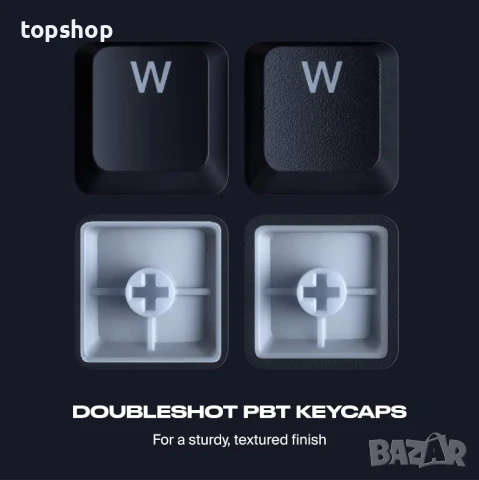 НОВА супер бърза клавиатура за електронни спортове Fnatic STREAK65 LP Черна, снимка 6 - Клавиатури и мишки - 50542375