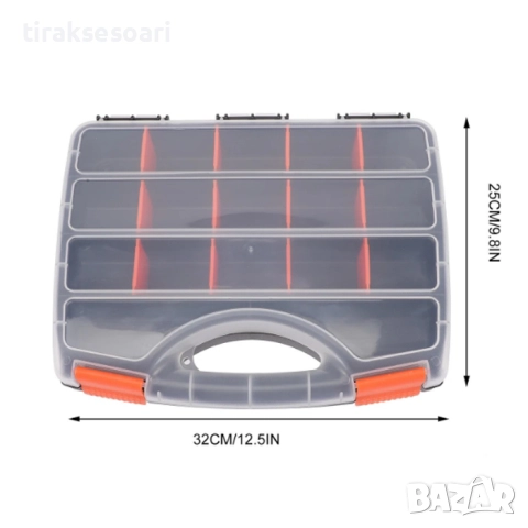 Органайзер с 17 отделения за инструменти и крепежни елементи, снимка 2 - Други инструменти - 51913020