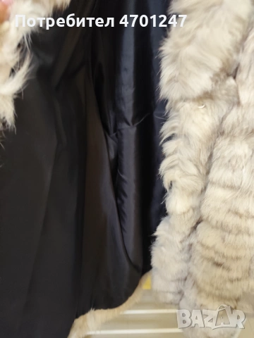 Луксозно палто от естествен косъм – Бяла лисица , снимка 4 - Палта, манта - 53453969