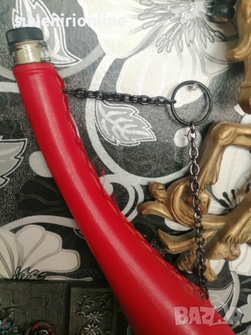 Кожена бутилка, снимка 2 - Декорация за дома - 37779473