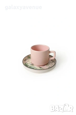 Keramika Комплект за чай Pink Woods, 12 части, за 6 души, снимка 7 - Чаши - 53481370