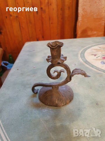 Свещник ковано желязо , снимка 2 - Декорация за дома - 28644068