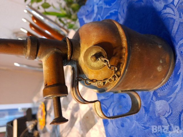 Стара масльонка и бензинова лампа, снимка 2 - Антикварни и старинни предмети - 36797365