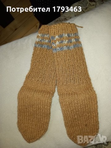 Ръчно плетени детски чорапи от вълна, снимка 1