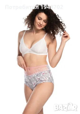 2 чифта бикини с висока талия в цвят екрю L-1510MX, снимка 1