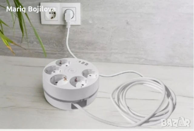 Кабелна макара Technaxx, с множество гнезда, удължителен кабел 140 cm, USB 5x 230V, снимка 5 - Други стоки за дома - 49192593