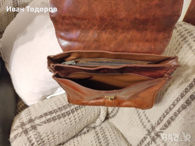 Мъжка чанта за ръка, телешки бокс, снимка 2 - Чанти - 35298035