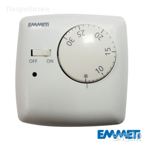 Нов Стаен Термостат EMMETI, ON/OFF, LED, 10А, 230В, снимка 1 - Ключове, контакти, щепсели - 43869654