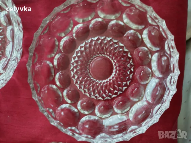 Български комплект кристални чинии, снимка 5 - Сервизи - 50183176