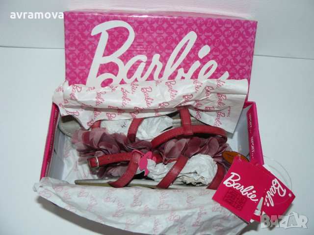 Barbie сандали, естествена кожа, текстил богато цвете – 32 номер, снимка 10 - Детски сандали и чехли - 28723193