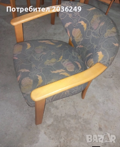 Комплект масивна разтегателна маса- Автомат с 6 стола с подлакътници, снимка 3 - Маси - 52957448