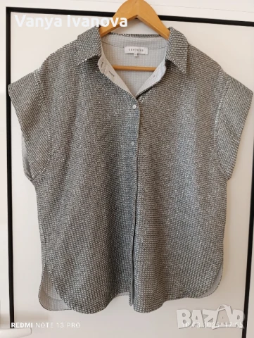 Continiue сребриста риза размер Л, снимка 2 - Ризи - 51318455