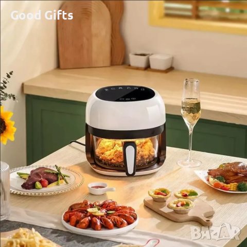 Уред за готвене с горещ въздух (6,5 литра, 2400 W), снимка 3 - Фритюрници - 40840538