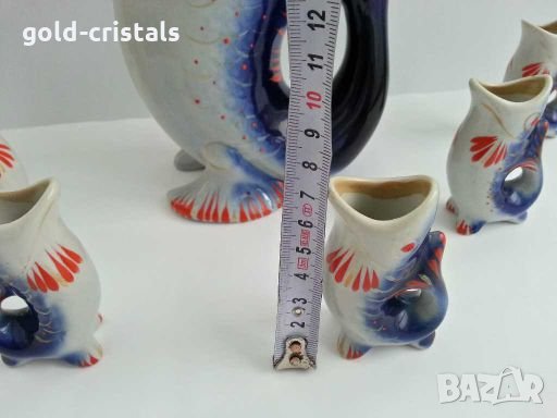 Руски порцеланов сервиз риби, снимка 10 - Антикварни и старинни предмети - 28821567