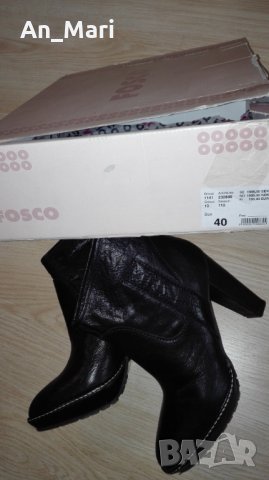 Естествена кожа - дамски боти с ток "Benetton"! Намалени от 159€ на 119лв, снимка 4 - Дамски боти - 27400469