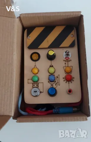 Образователна и интерактивна играчка, дървена, 8.7×3×12.7, 3 години +, снимка 3 - Образователни игри - 48109539