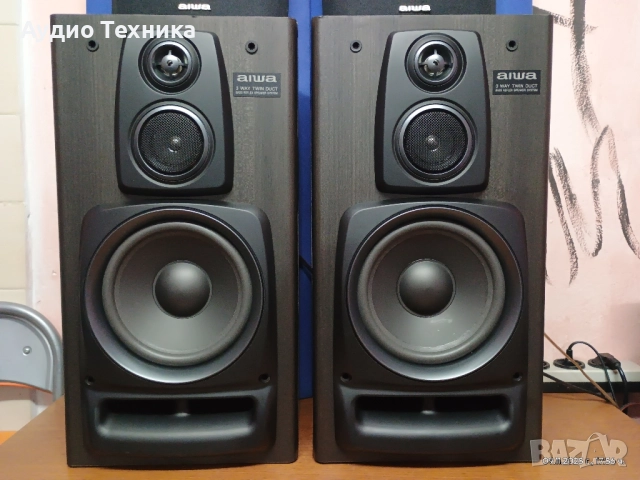 Трилентови тонколони AIWA SX-Z9300 Прекрасен звук и супер бас! Изпращам видео. , снимка 2 - Тонколони - 52371601