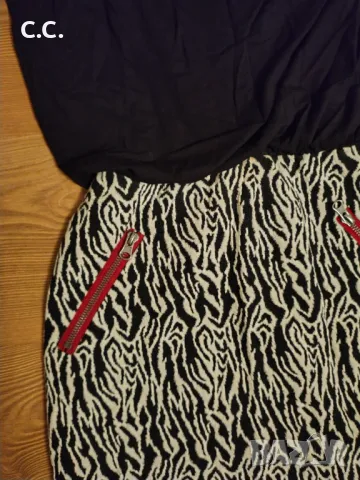 Стилна памучна рокля, размер С, цена 9 лв, снимка 2 - Рокли - 48743274