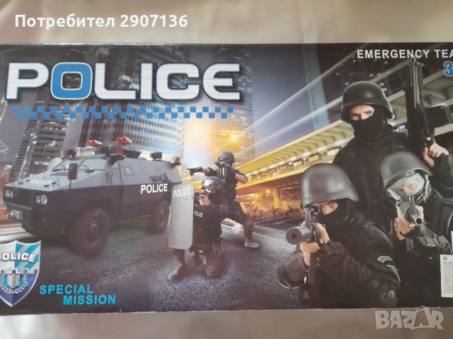 Комплект - Полиция ,полицаи,водолази,хеликоптер,лодка, мотор, снимка 7 - Влакчета, самолети, хеликоптери - 38707239