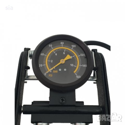 Крачна помпа с манометър, Помпа крачна, ДВУБУТАЛНА, снимка 2 - Аксесоари и консумативи - 40652368