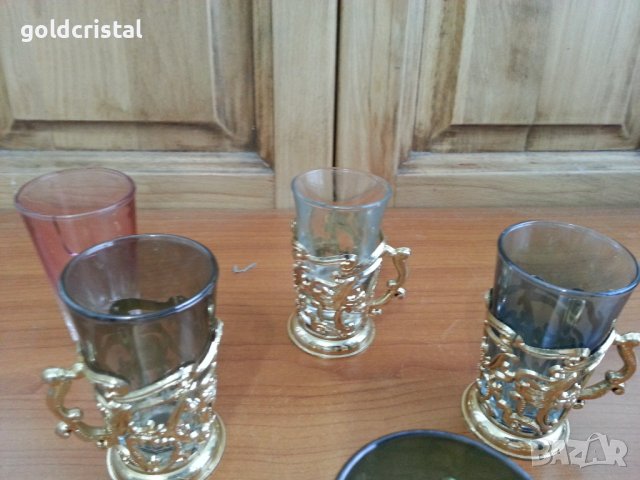 Стъклени чаши чашки цветно стъкло, снимка 5 - Сервизи - 36770389