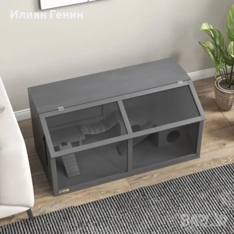 Клетка за малки животни PawHut, клетка за гризачи, снимка 5 - За гризачи - 53465856