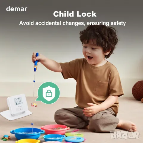 Безжичен термостат Ecobay с приемник,за котли,електрическо и водно подово отопление, непрограмируем, снимка 5 - Други стоки за дома - 49674668