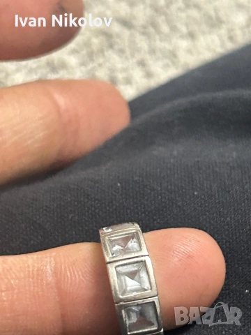 Дамски сребърен пръстен с над 3.5к аквамарин, снимка 4 - Пръстени - 52931669