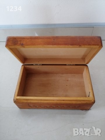 Дървена кутия 18.5 х 11.5 h 7 см. , снимка 4 - Други стоки за дома - 39303346