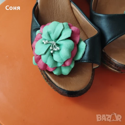 дамски чехли естествена кожа 40 номер, размер, снимка 4 - Чехли - 50774272