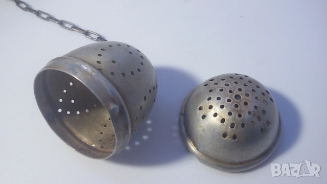 Ретро цедка/яйце за чай с чашка, снимка 16 - Антикварни и старинни предмети - 51708921