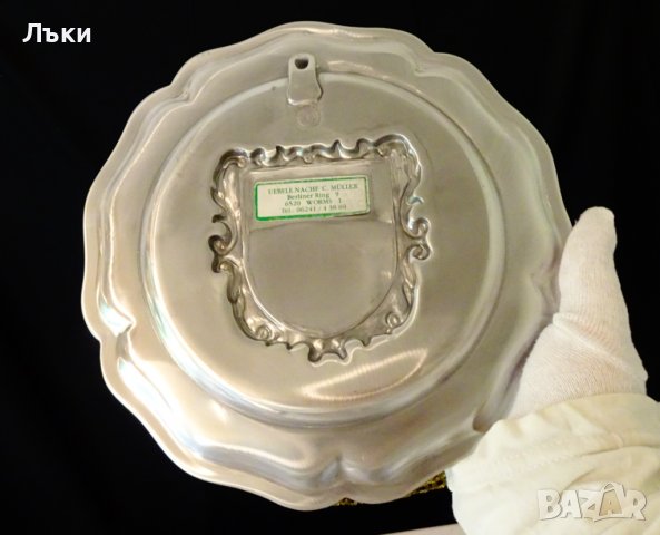 Чиния за стена,пано от калай за рибари., снимка 4 - Антикварни и старинни предмети - 38068347