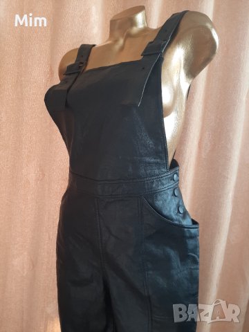 Н&М 40 Черен кожен гащеризон , снимка 4 - Гащеризони - 39702942