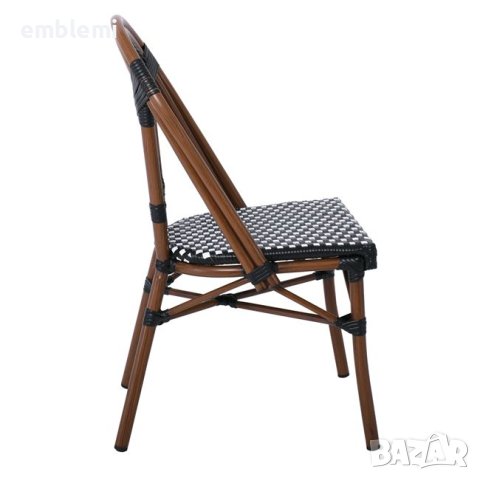 Стол трапезен PARIS Chair Alu Walnut/Wicker , снимка 2 - Столове - 44057663