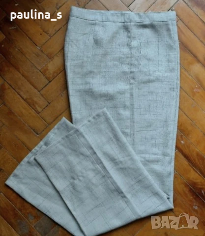 Два различни броя / Официален панталон в зелено и екрю / голям размер , снимка 4 - Панталони - 32746049