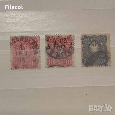 Германия райх 1875 Стойности в пфениги