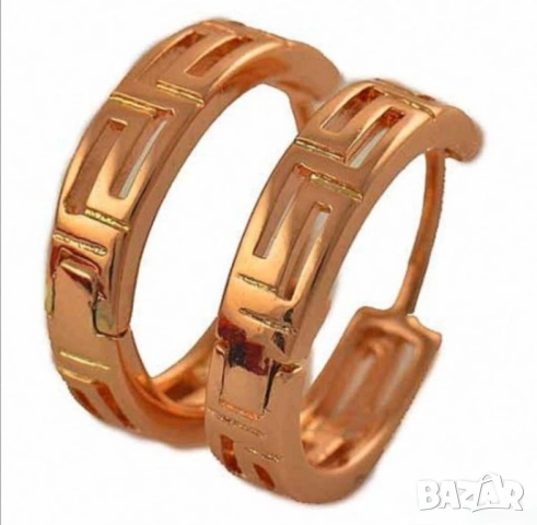 Фини ажурни обеци от 9к попълнено розово злато 15 лв.