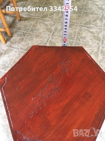 МАСА ЦВЕТАРНИК ПОСТАВКА ДЪРВО СТАРИННА, снимка 4 - Антикварни и старинни предмети - 37767831