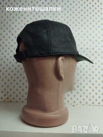 Мъжка кожена шапка Рено - 46, снимка 2 - Шапки - 43501505