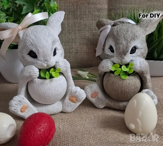 Молд кашпа свещник заек, две части , снимка 13 - Форми - 53039725