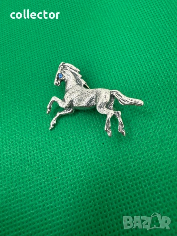 Сребърна брошка на кон / нова. №7439, снимка 2 - Други - 51942732