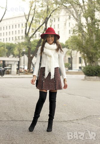 Пола от туид ZARA, снимка 7 - Поли - 28322359