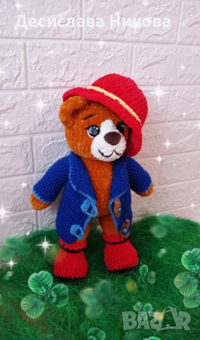 Падингтън-ръчна изработка-40см, снимка 4 - Плюшени играчки - 36919589