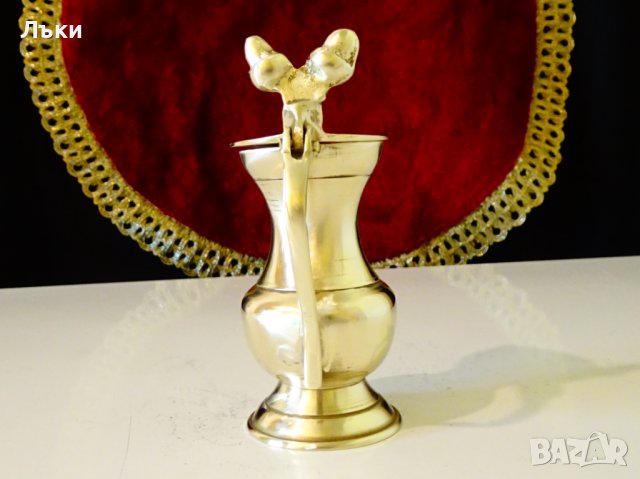 Бронзова халба за ракия. , снимка 5 - Антикварни и старинни предмети - 36773475