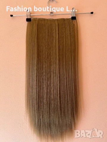 7,65 евро ‼️ 15 лева ‼️  Екстеншън на треса 100 грама ❤️ Дължина - 60 см. ✔️ Ширина - 25 см. 😍  , снимка 6 - Аксесоари за коса - 53025010