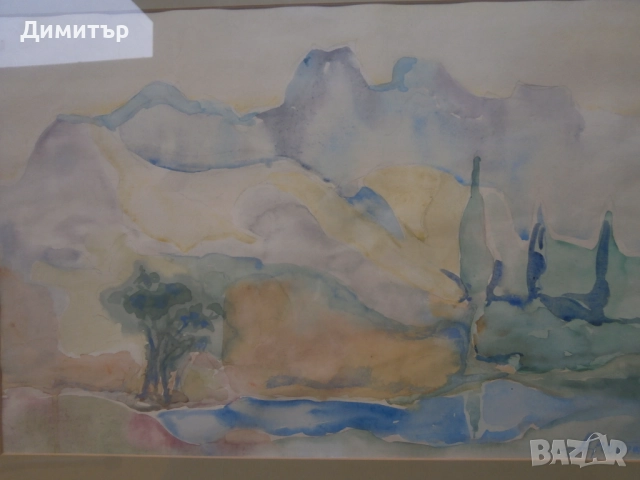 Акварел А.Манасиев, снимка 2 - Картини - 52875230