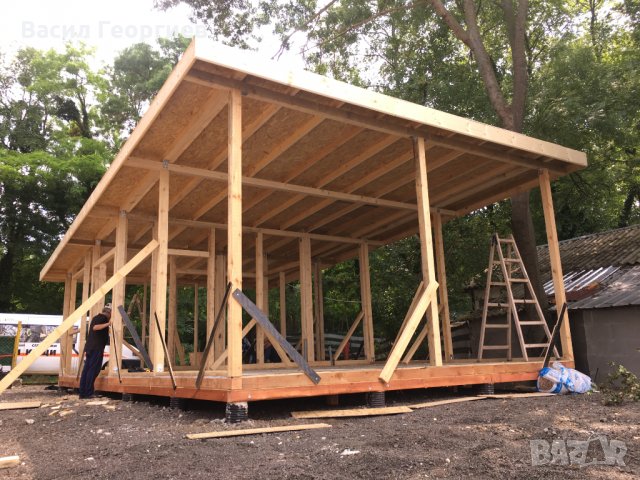 Дървени къщи  без бетонов фундамент , снимка 7 - Монтажи - 27649975