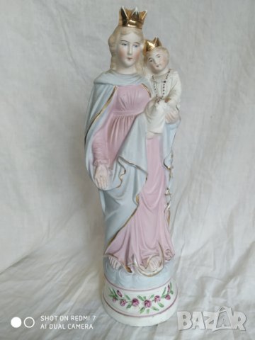 порцеланова статуетка-дева мария с младенеца