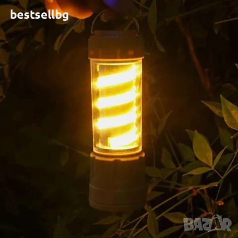 Мощна акумулаторна къмпинг лампа LED фенер USB зареждане кука за риболов туризъм палатка аварии, снимка 8 - Къмпинг осветление - 51204300